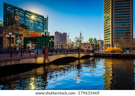 The National Aquarium and World Trade Center at the Inner Harbor in Baltimore, Maryland.