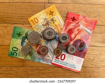 "National Bank of Switzerland. Twenty Francs". Currency of Switzerland. Francs and rappens. Legal tender of Switzerland - Shutterstock ID 2167709297