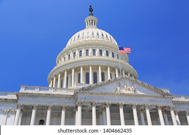 National Capitol building with US flag, Washington DC