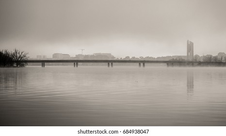 National Carillon On A Foggy Lake