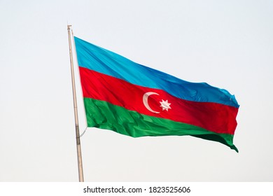 National Flag In Baku, Azerbaijan