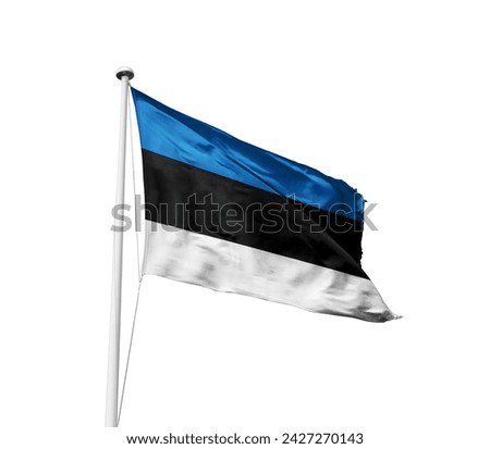 National Flag of Estonia. Estonia flag isolated on white background with clipping path.