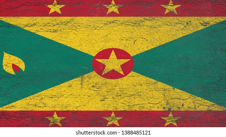 National Flag of Grenada - Rectangular Shape patriotic symbol 