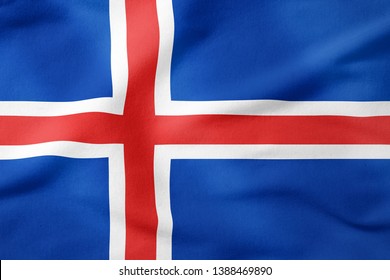 National Flag of Iceland - Rectangular Shape patriotic symbol 