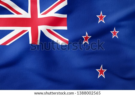 National Flag of New Zealand - Rectangular Shape patriotic symbol 