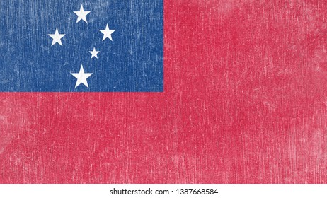 National Flag of Samoa - Rectangular Shape patriotic symbol 