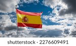 The national flag of Spain. 2023 Spanish general election