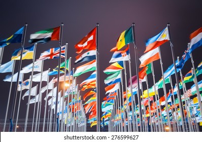national flags of countries all over the world