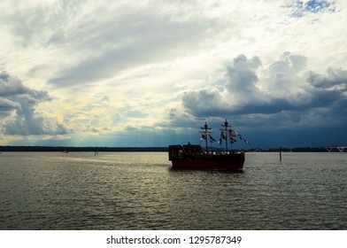 National Harbor, Ferris Wheel And Boats,  USA