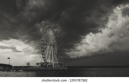 National Harbor, Ferris Wheel And Boats,  USA