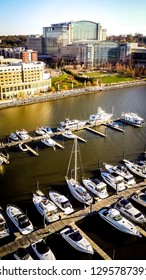 National Harbor, Ferris Wheel And Boats,  USA