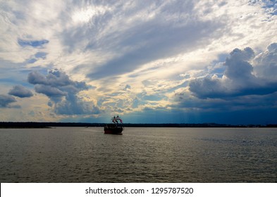 National Harbor, Ferris Wheel And Boats,  USA