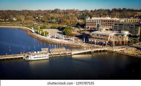 National Harbor, Ferris Wheel And Boats,  USA