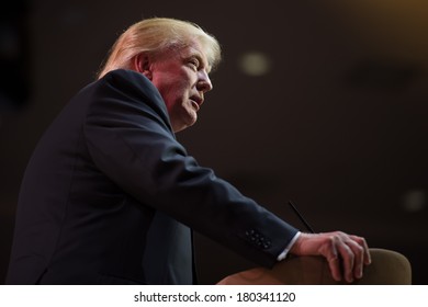 NATIONAL HARBOR, MD - MARCH 6, 2014: Donald Trump Speaks At The Conservative Political Action Conference (CPAC).