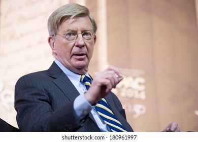 NATIONAL HARBOR, MD - MARCH 6, 2014: Columnist George Will Speaks At The Conservative Political Action Conference (CPAC).