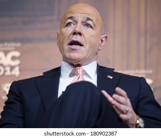 NATIONAL HARBOR, MD - MARCH 7, 2014: Former New York City Police Commissioner Bernard Kerik Speaks At The Conservative Political Action Conference (CPAC).