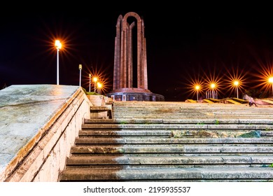 National Heroes Memorial At Night In Carol Park - Bucharest, Romania