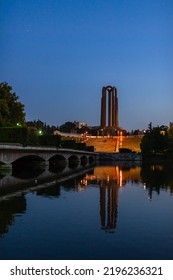 National Heroes Memorial At Night In Carol Park - Bucharest, Romania