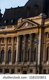 The National Library Located On Calea Victoriei In Bucharest