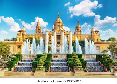 National Museum in Barcelona,Placa De Espanya,Spain.