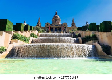 National Palace Of Barcelona On Mountain Montjuic, Spain