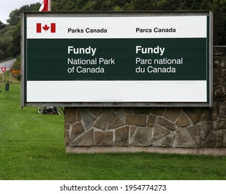 National Park Entrance,  Fundy National Park, Parc National du Canada,  Alma, New Brunswick, Canada