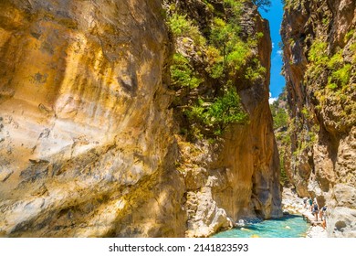 National Park Samaria Gorge, hiking trail. Crete, Greece - Shutterstock ID 2141823593