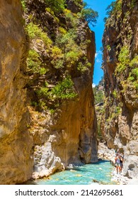 National Park Samaria Gorge, hiking trail. Crete, Greece - Shutterstock ID 2142695681