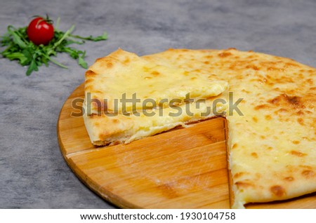 National pastries Ossetian pies with different fillings, cheese, meat, herbs, potatoes. Stock photo © 