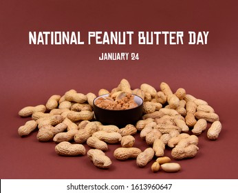 National Peanut Butter Day. Peanuts on a brown background stock images. Pile of peanuts with nutshell. Jar of peanut butter images. Roasted Peanuts on a brown background. American delicacy - Powered by Shutterstock