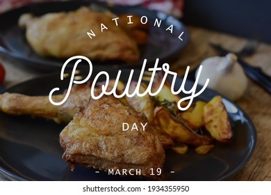 National poultry day, text in image, 19 March - Powered by Shutterstock