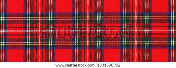  National Scottish woven ornament - "Scottish Cage". Tartan "Caledonia", "Scotch", long format banner. Plaid wallpaper-Tartan wallpaper.