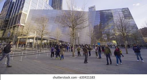 National September 11 Memorial And Museum At Ground Zero Manhattan- MANHATTAN / NEW YORK - APRIL 1, 2017