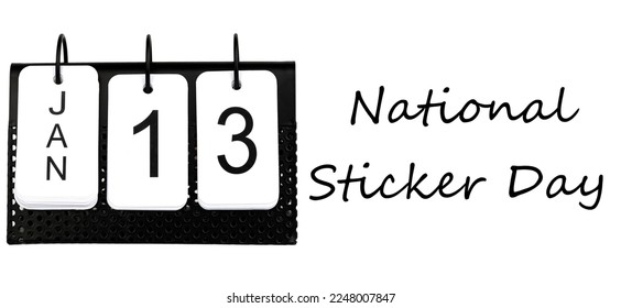 National Sticker Day - January 13 - USA Holiday - Powered by Shutterstock