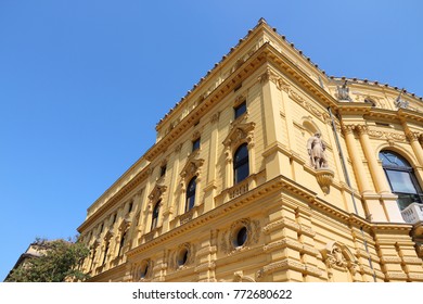 National Theatre Of Szeged - Baroque Revival Architecture In Hungary. Cultural Landmark.