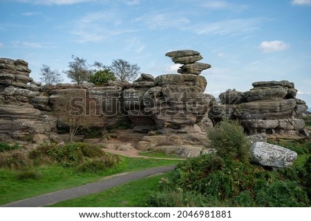 National Trust - Brimham Rocks. Tourist attraction with famous rock formations. 