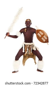 native african tribesman posing in studio