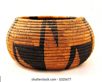 Native American (Alaskan) Basket - Snow Goose Pattern