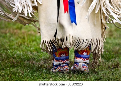 Native American Dancer At A Powwow