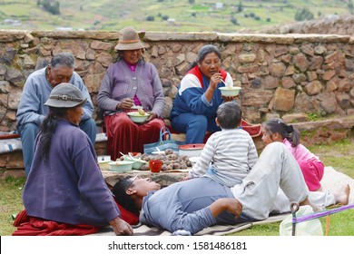 Native American Family Having Dinner. Togetherness.
