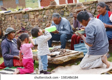 Native American Family Having Dinner. Togetherness.
