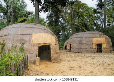 Native American Hut Replicas Jamestown Virginia