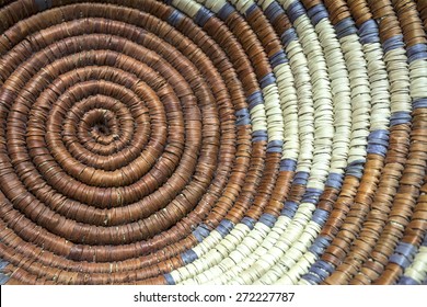 Native American Indian Basket Weaving Detail