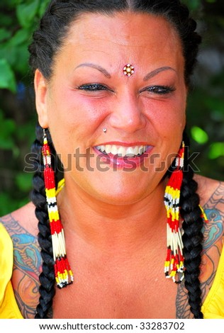 Native American Indian Lesbian Attending A Gay Lesbian Pride Festival Native American Indian Lesbian Attending A Gay Lesbian Pride Festival