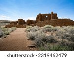 Native American ruins at Chaco Canyon, New Mexico. 