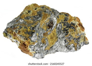 native antimony from Kolarsky vrch deposit, Slovakia isolated on white background - Shutterstock ID 2160245527