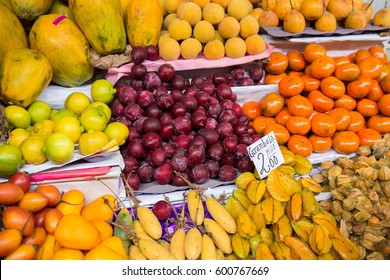 Native Fruits At The Surquillo Mercado In Lima, Peru