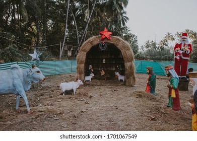 Nativity Scene Near The Church In Goa Christmas Jesus Christ 