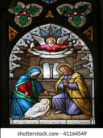 Stained Glass Nativity Images Stock Photos Vectors