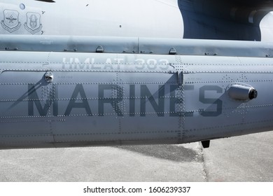 Nato Days, Ostrava, Czechia - September 22, 2019: United States Marine Corps Aviation - Detail Of Bell UH-1Y Venom Helicopter.